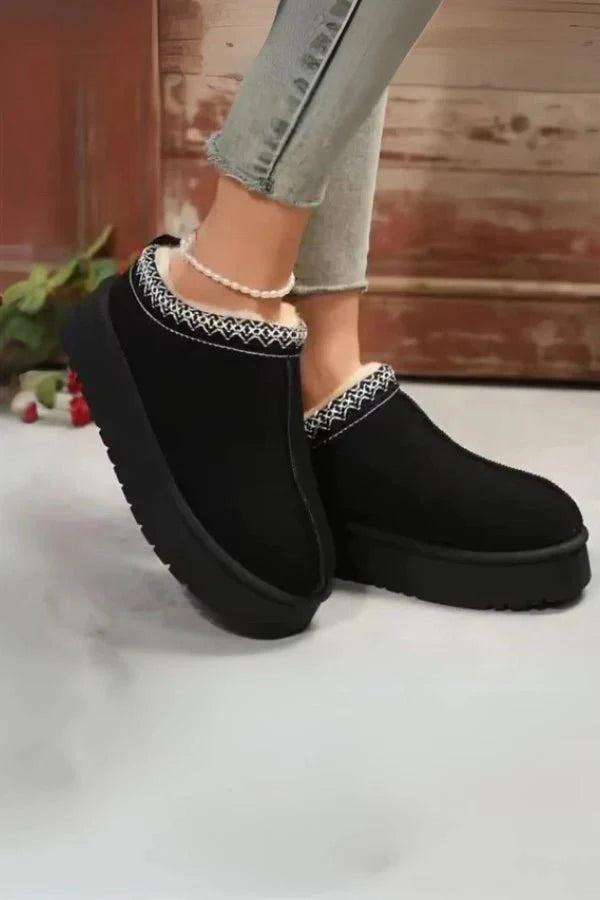 Women's Faux Fur Slippers Soft Comfort Low Indoor Outdoor Shoes
