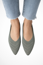 Women's Pointed Toe Knit Ballet Flats Slip On Casual Shoes