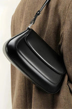 Women's Vegan Leather Handbag Vintage Compact Elegant Shoulder Bag