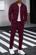Men’s Two Piece Overshirt Set for Smart Casual Wear