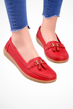 Women's Tassel Detail Slip-On Loafers Flat Shoes