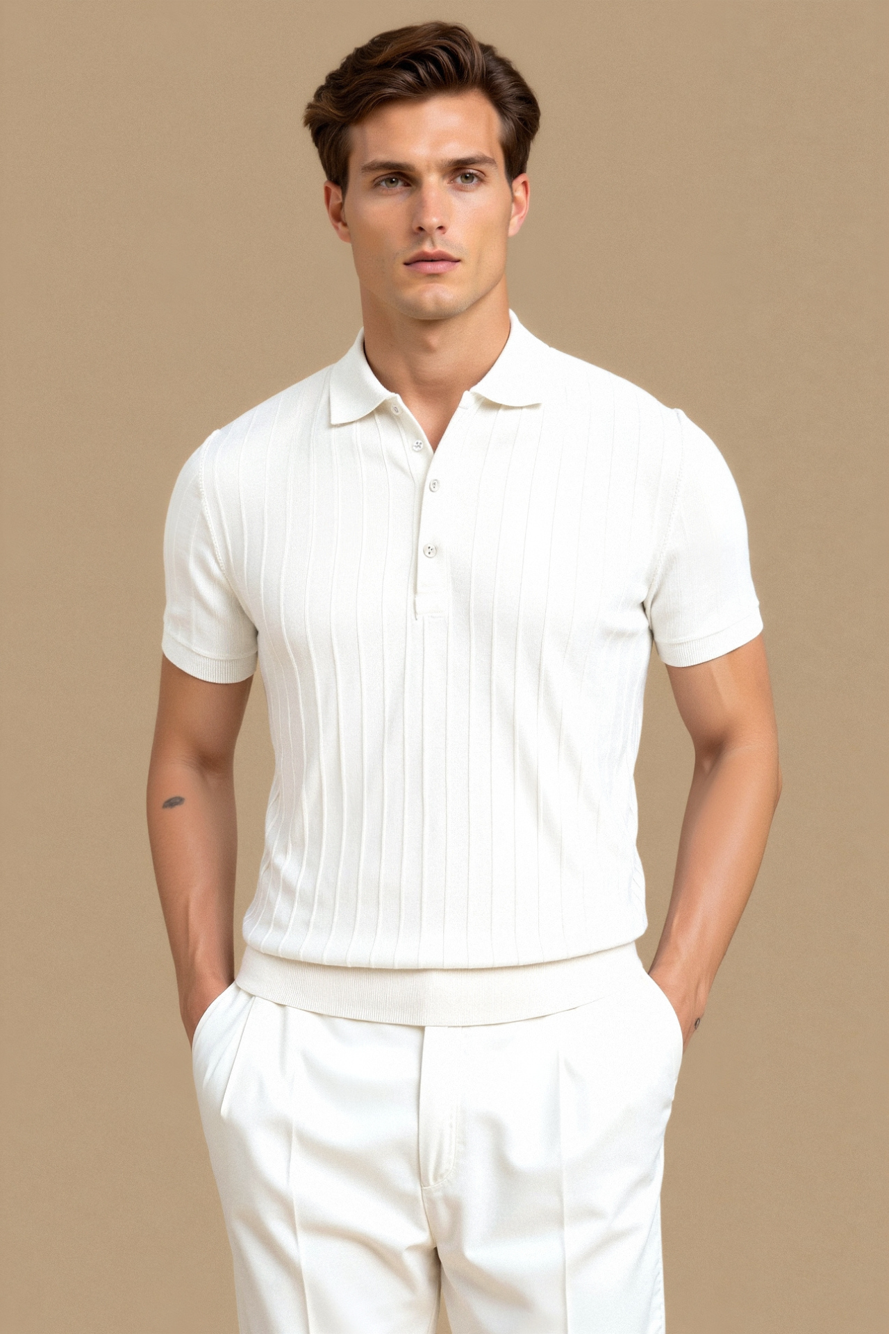 Men's Slim Fit Polo Shirt Lightweight Breathable Top