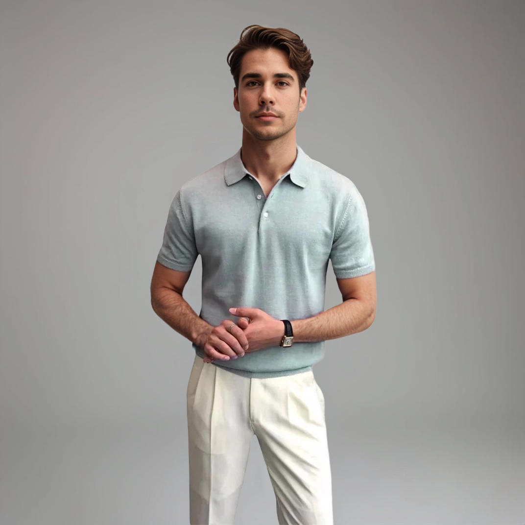 Men's Lightweight Polo Shirt Breathable Casual Top