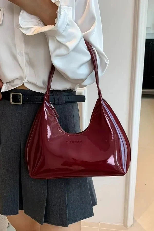 Women’s Premium Patent Tote Bag Timeless Structured Style