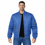Men's Lightweight Bomber Jacket Ribbed Fit Everyday Comfort