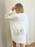 Women's Lightweight Bohemian Oversized Blouse Summer Top