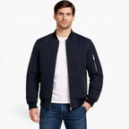 Men’s Classic Bomber Jacket Wind-Resistant Casual Outerwear