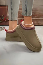 Women's Faux Fur Slippers Soft Comfort Low Indoor Outdoor Shoes