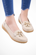 Women's Tassel Detail Slip-On Loafers Flat Shoes