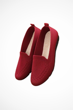 Women's Round Toe Knit Slip On Ballet Flats Casual Shoes