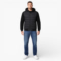 Men’s Classic Quilted Hooded Jacket with Refined Knit Sleeves