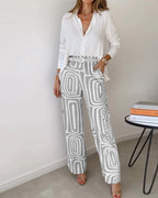 Women's 2 Piece Set Elegant Pants Matching Outfit