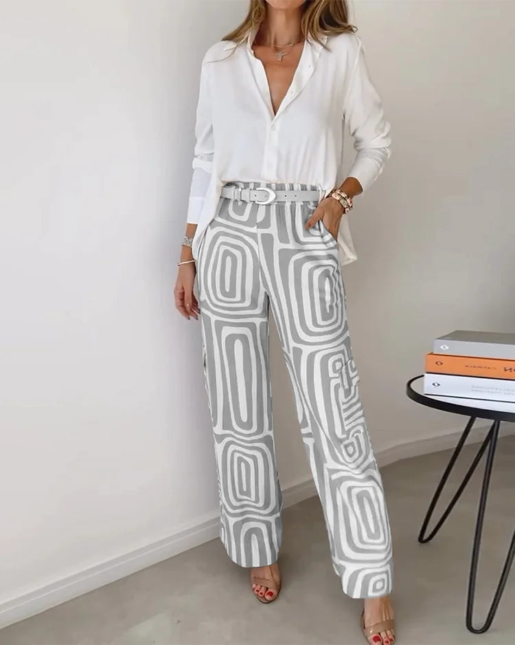 Women's 2 Piece Set Elegant Pants Matching Outfit