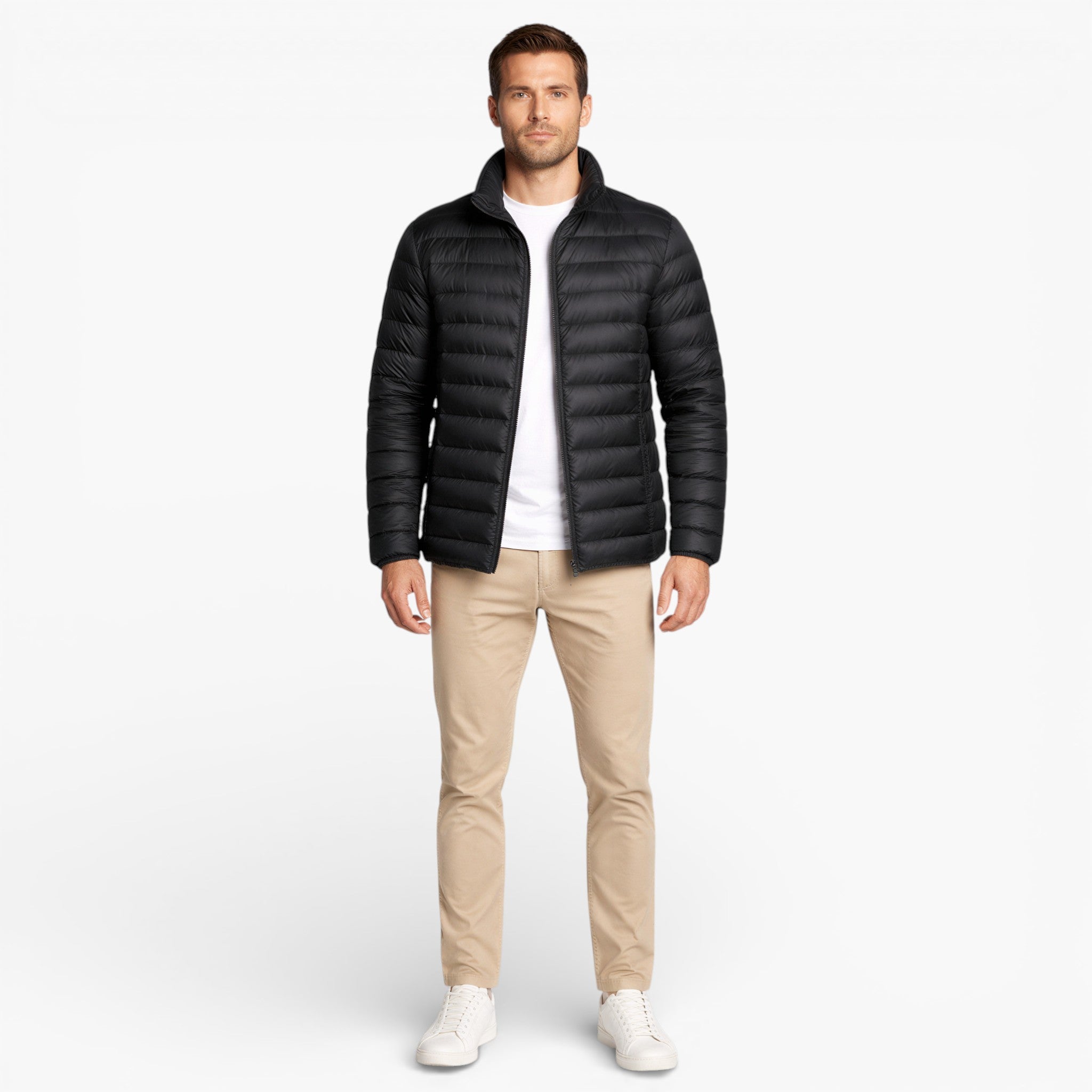 Men’s Lightweight Quilted Puffer Jacket for Mild Weather