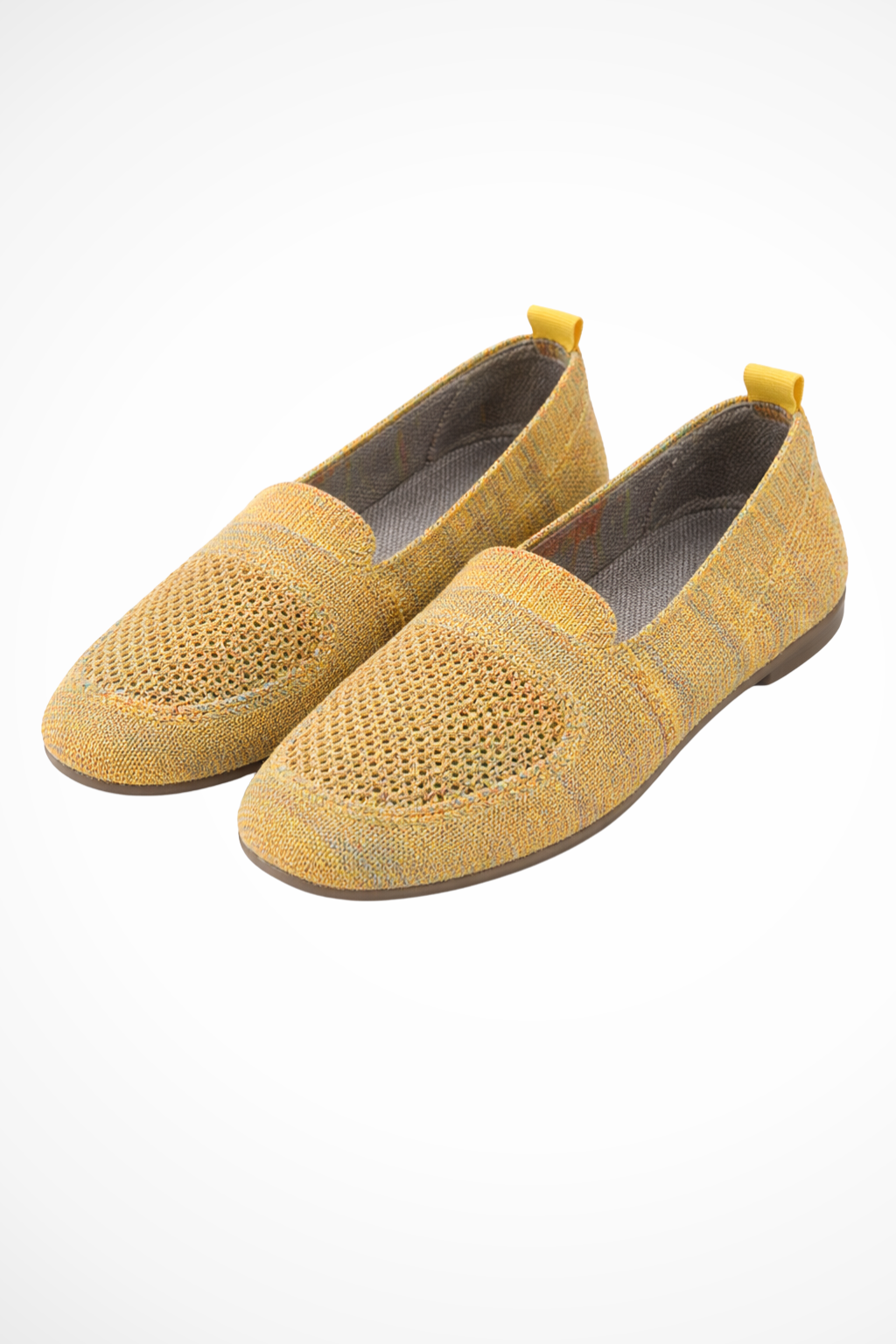 Women's Breathable Knit Mesh Ballet Flats Slip On Shoes