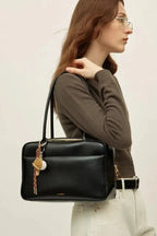Women’s Vegan Leather Handbag Structured Shoulder Carry