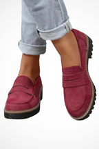 Women's Chunky Sole Ballet Flats Slip-On Shoes Loafer Style