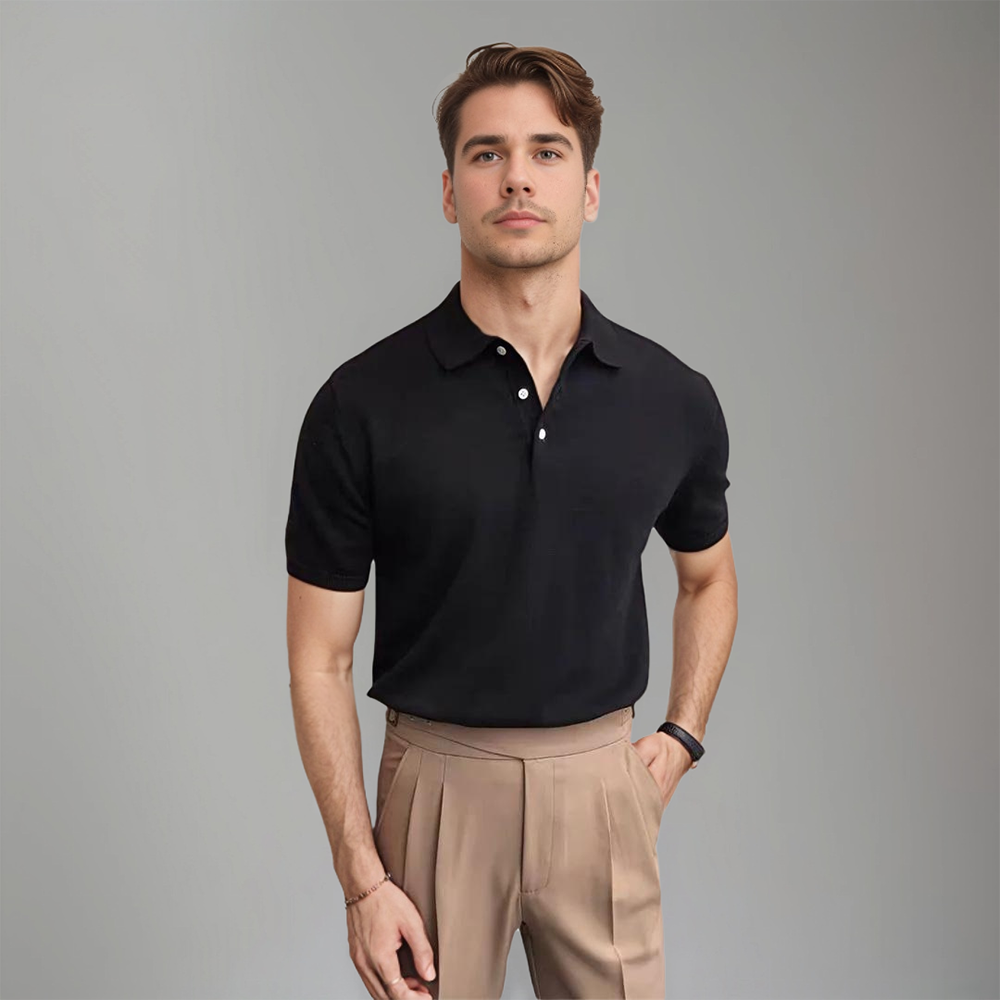 Men's Lightweight Polo Shirt Breathable Casual Top