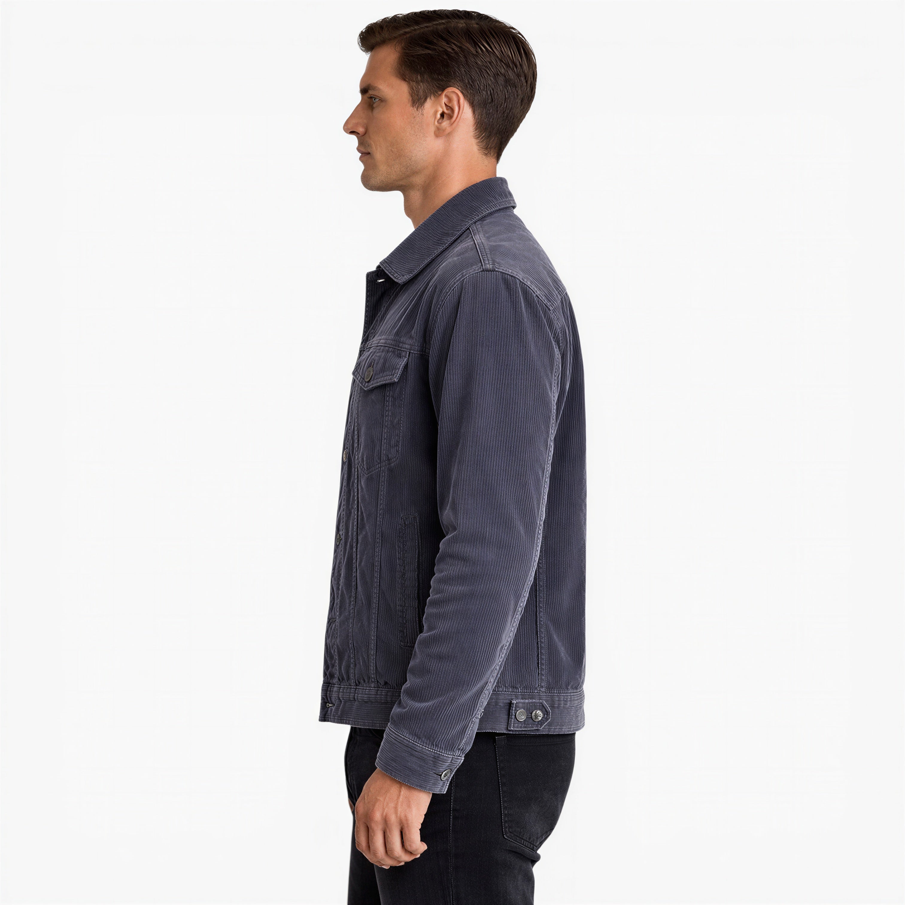 Men’s Classic Corduroy Jacket Casual Fit Transitional Outerwear