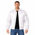 Men's Lightweight Bomber Jacket Ribbed Fit Everyday Comfort