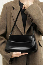Women's Vegan Leather Handbag Vintage Compact Elegant Shoulder Bag