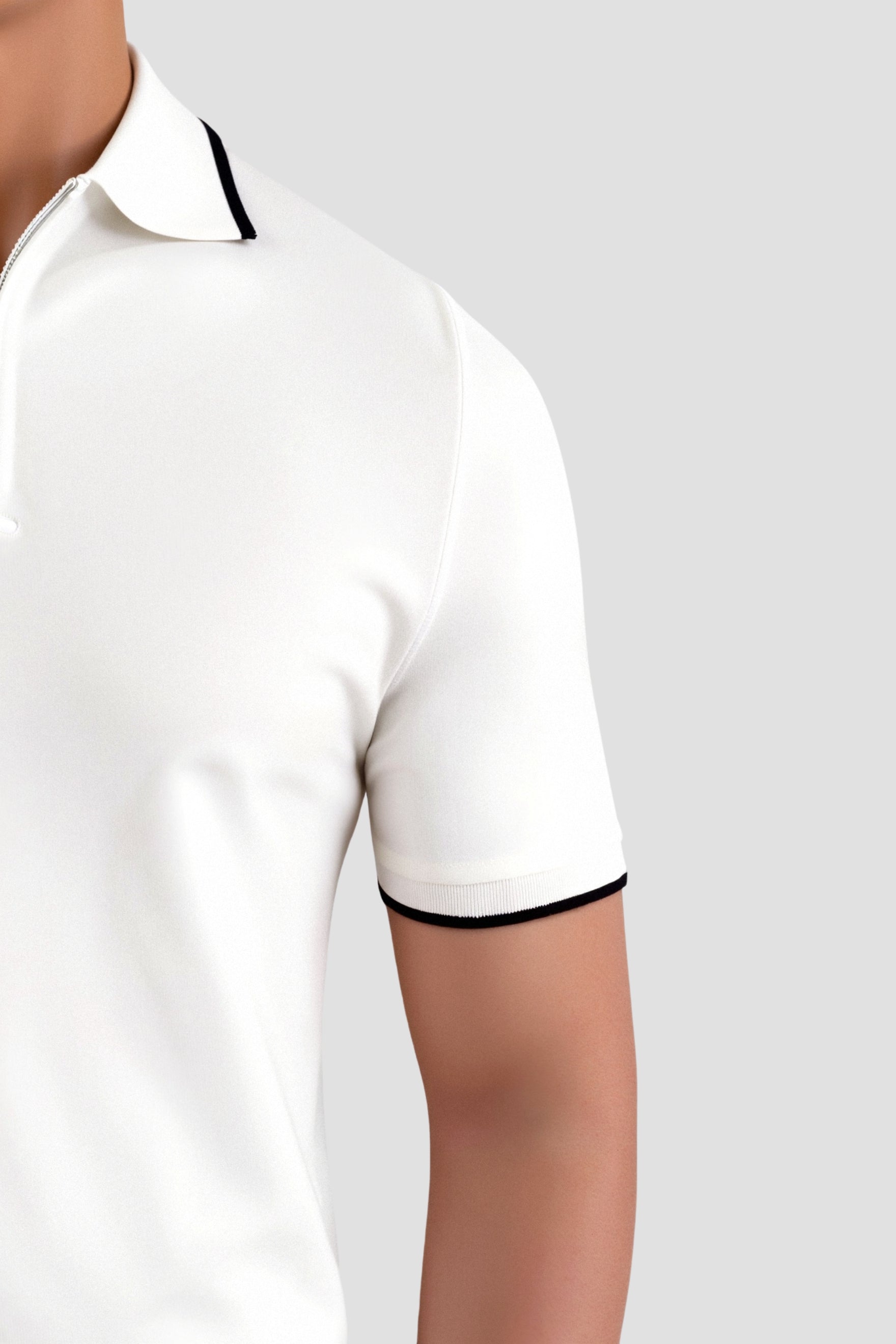 Men's Stylish Polo Shirt Half Zip Comfortable Design