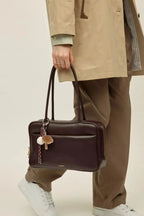 Women’s Vegan Leather Handbag Structured Shoulder Carry