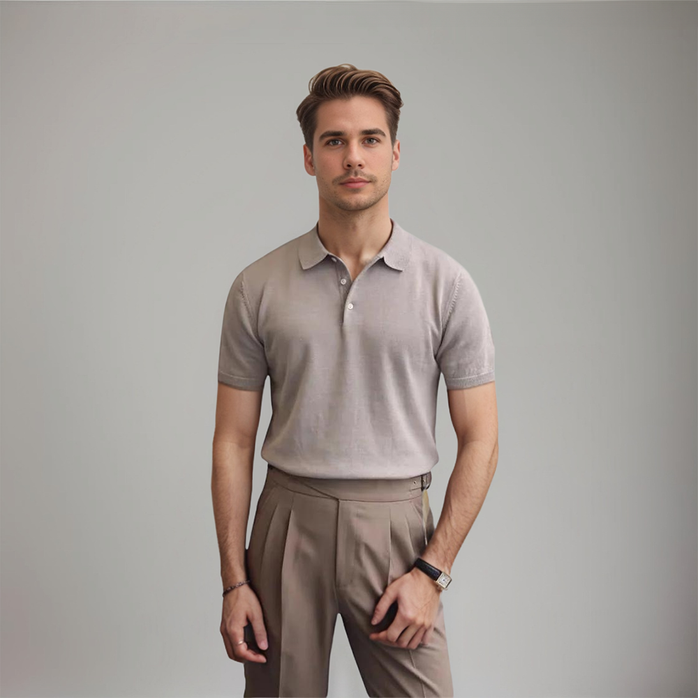 Men's Lightweight Polo Shirt Breathable Casual Top