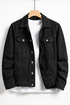 Men’s Denim Jacket Classic Fit Button Front