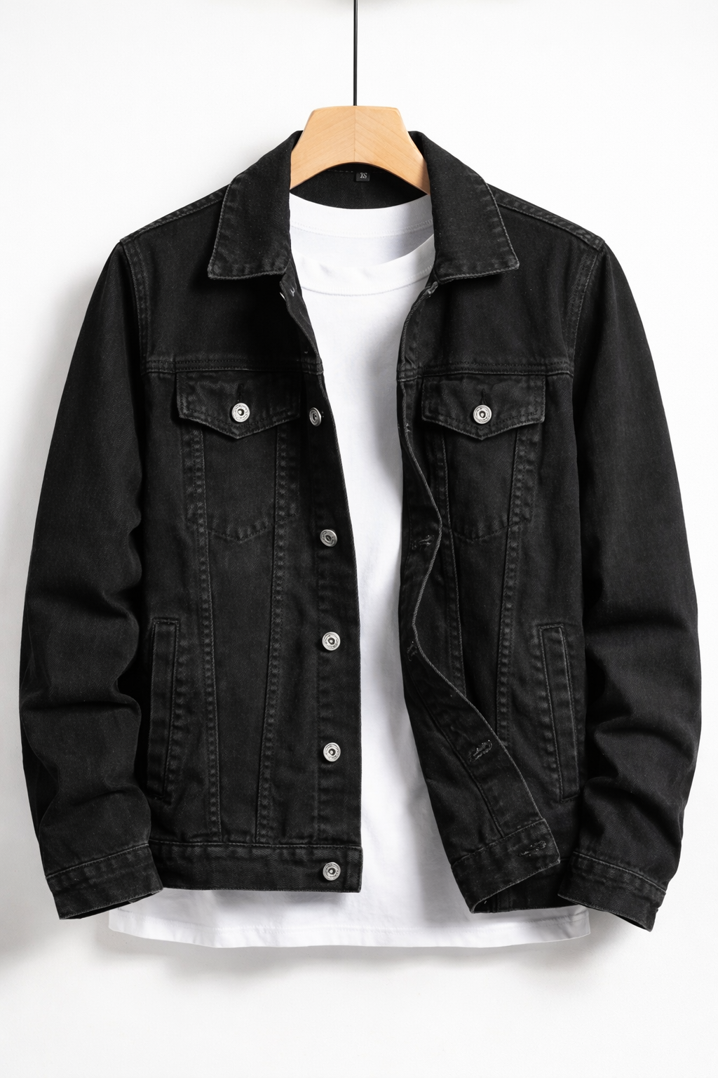 Men’s Denim Jacket Classic Fit Button Front