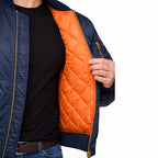 Men's Lightweight Bomber Jacket Ribbed Fit Everyday Comfort