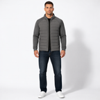 Men’s Classic Quilted Jacket with Flexible Sleeve Design