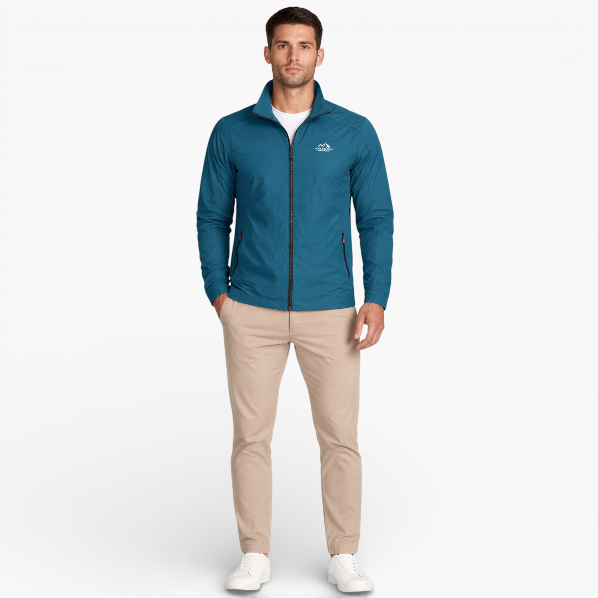 Men’s Zip Jacket Windproof Lightweight Outdoor Travel Wear