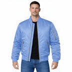 Men's Lightweight Bomber Jacket Ribbed Fit Everyday Comfort