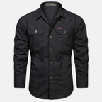 Men's Cargo Shirt Premium Cotton Utility Casual Fit