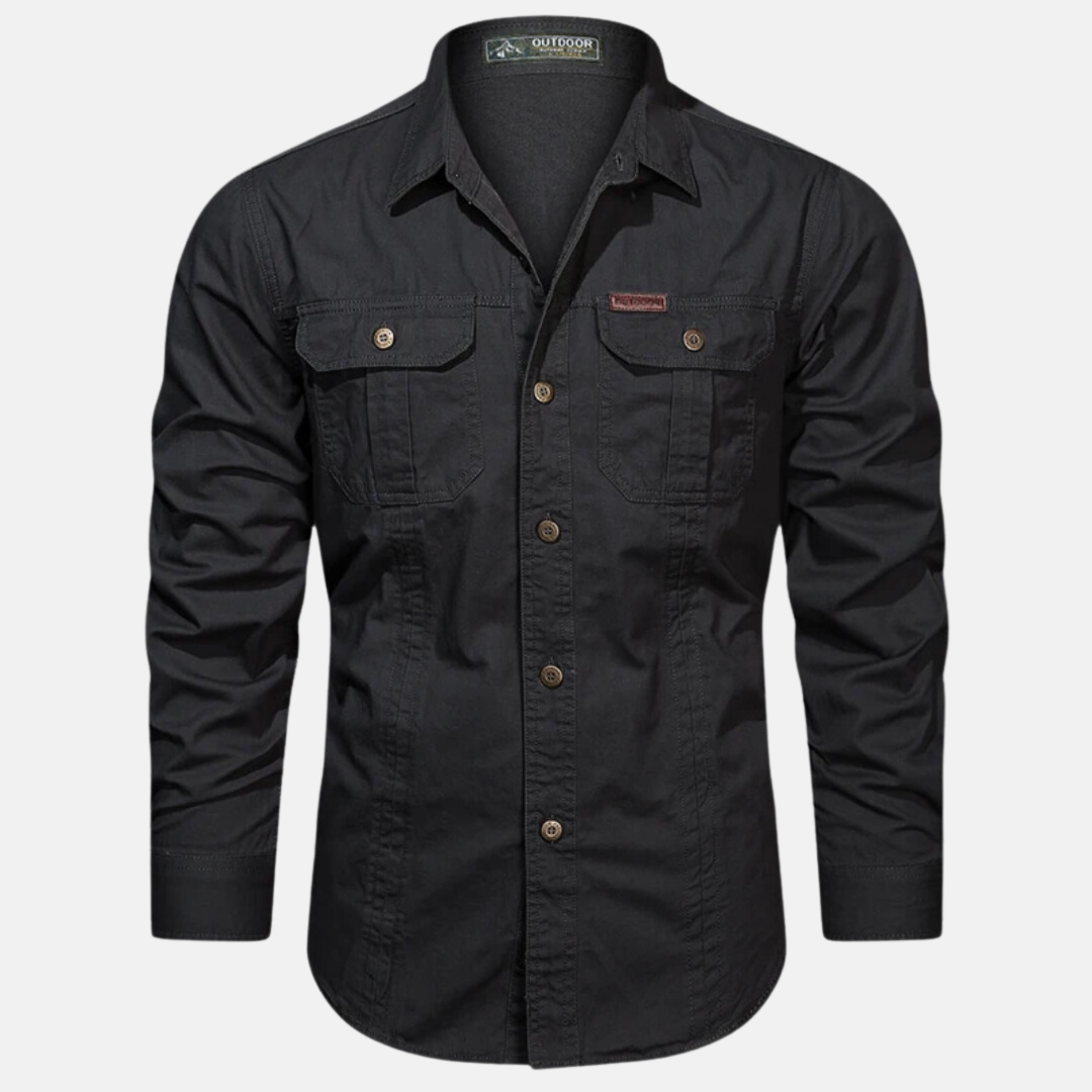 Men's Cargo Shirt Premium Cotton Utility Casual Fit