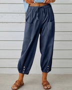 Women's Wide Leg Summer Pants High Waist Breathable Comfort Fit