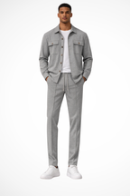 Men’s Two Piece Overshirt Set for Smart Casual Wear