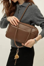 Women’s Vegan Leather Handbag Structured Shoulder Carry
