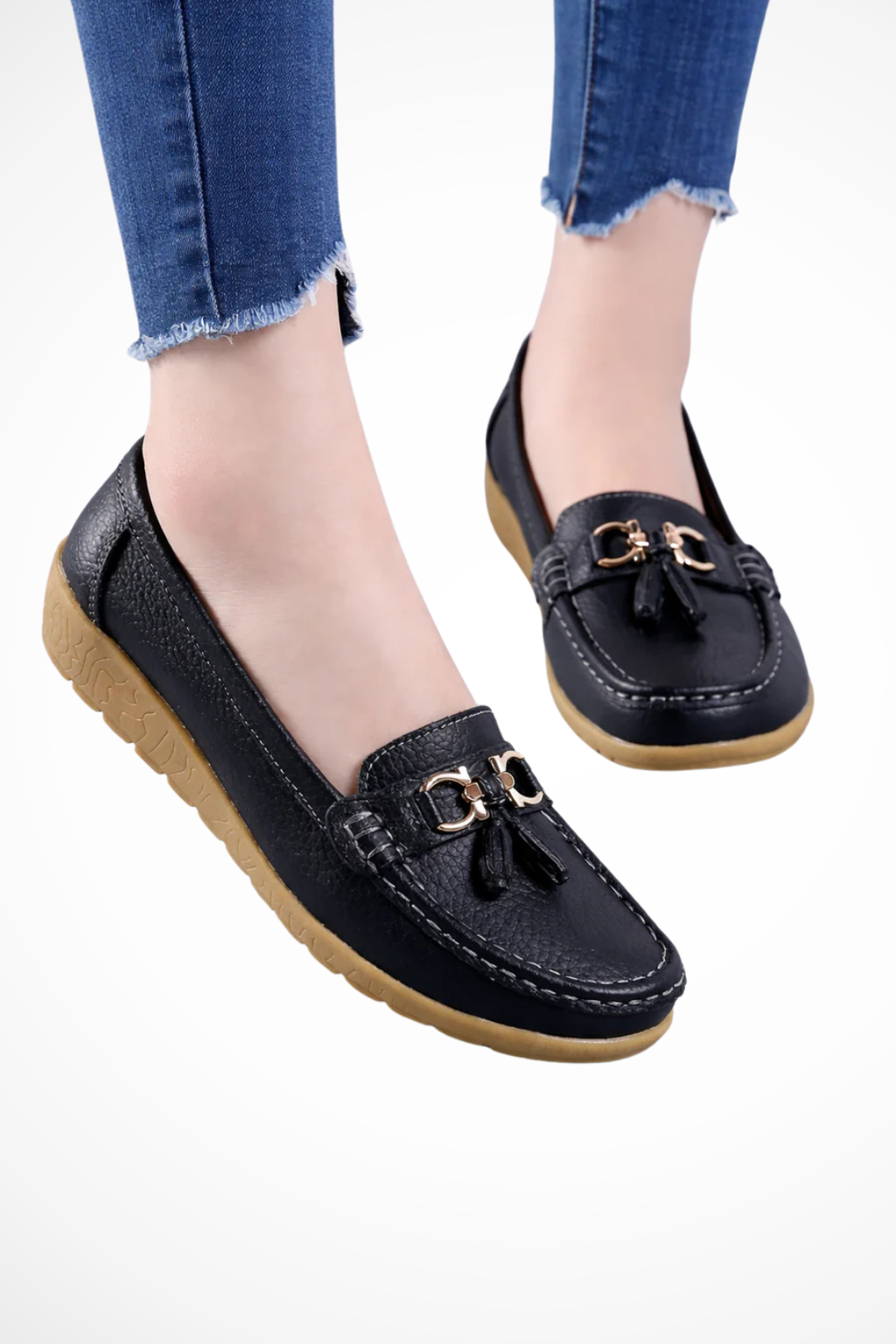 Women's Tassel Detail Slip-On Loafers Flat Shoes