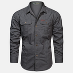 Men's Cargo Shirt Premium Cotton Utility Casual Fit