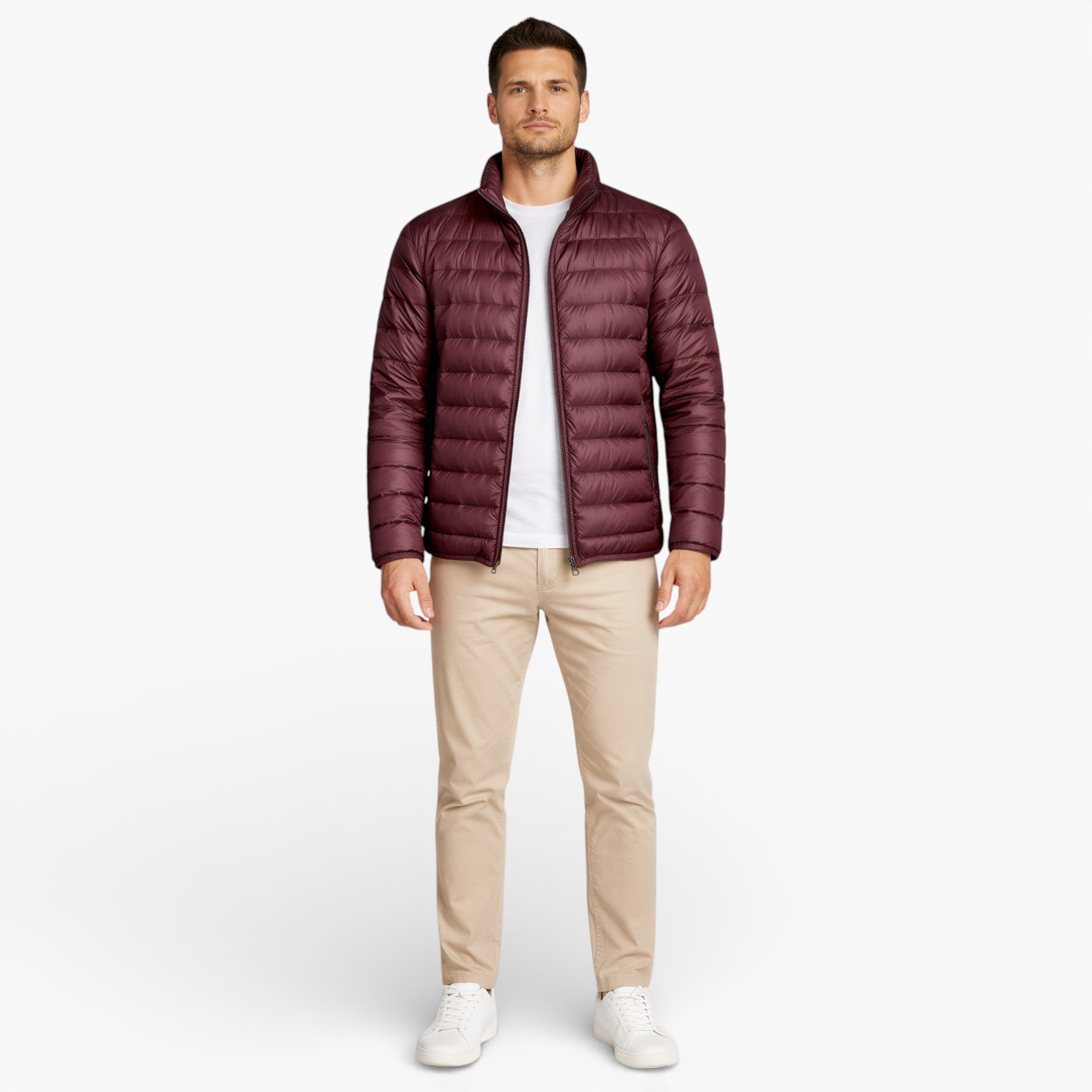 Men’s Lightweight Quilted Puffer Jacket for Mild Weather
