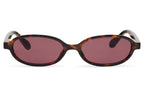 Unisex UV400 Thin Frame Party Sunglasses Oval Design