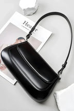 Women's Vegan Leather Handbag Vintage Compact Elegant Shoulder Bag