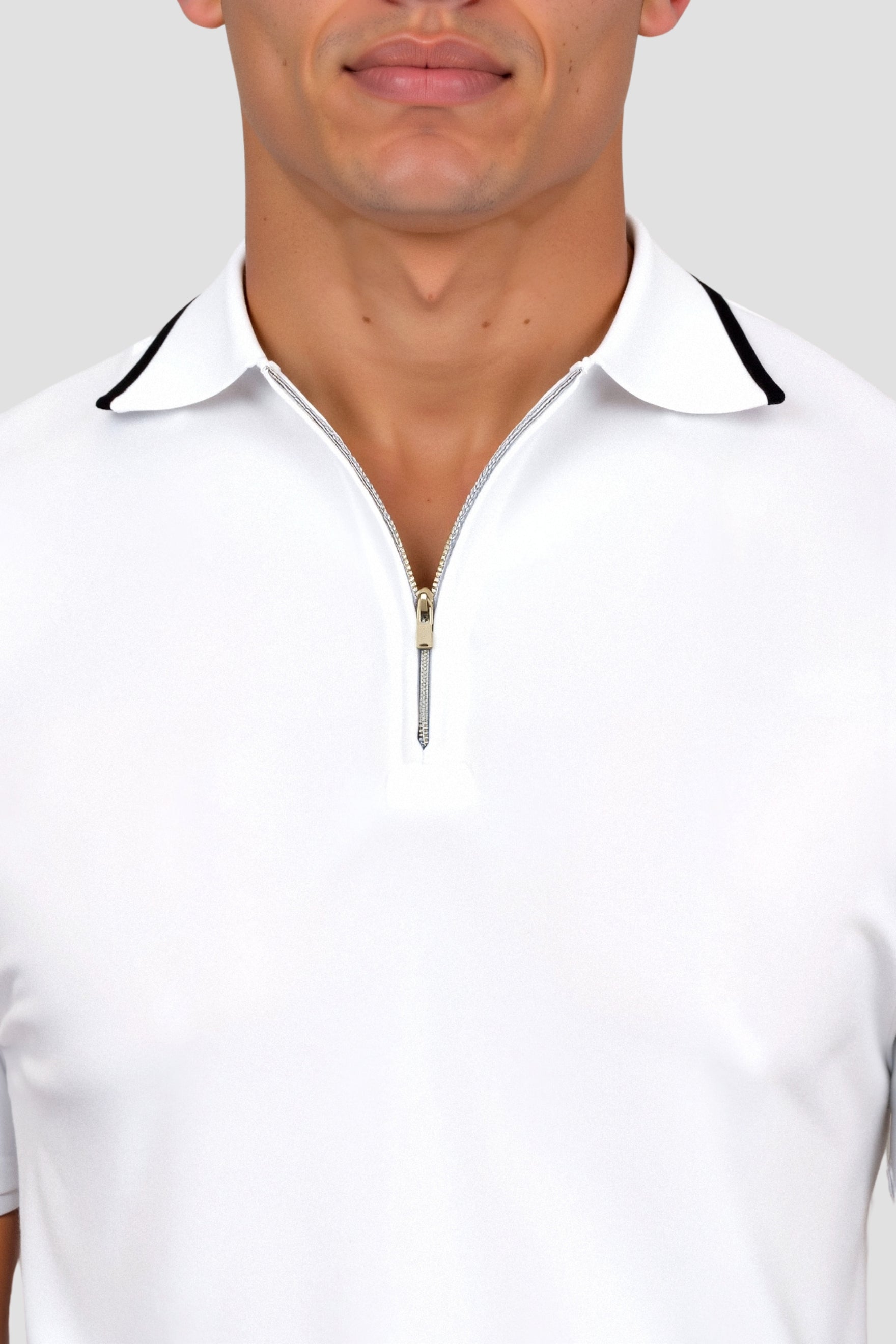 Men's Stylish Polo Shirt Half Zip Comfortable Design