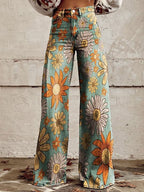 Women's Flared Jeans High Waist Stretch Comfort Fit