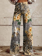 Women's Flared Jeans High Waist Stretch Comfort Fit