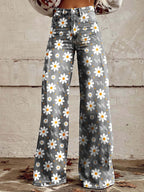 Women's Flared Jeans High Waist Stretch Comfort Fit