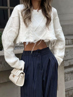 Women's High-Waisted Wide-Leg Trousers Elegant Comfort