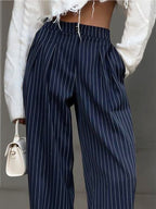 Women's High-Waisted Wide-Leg Trousers Elegant Comfort